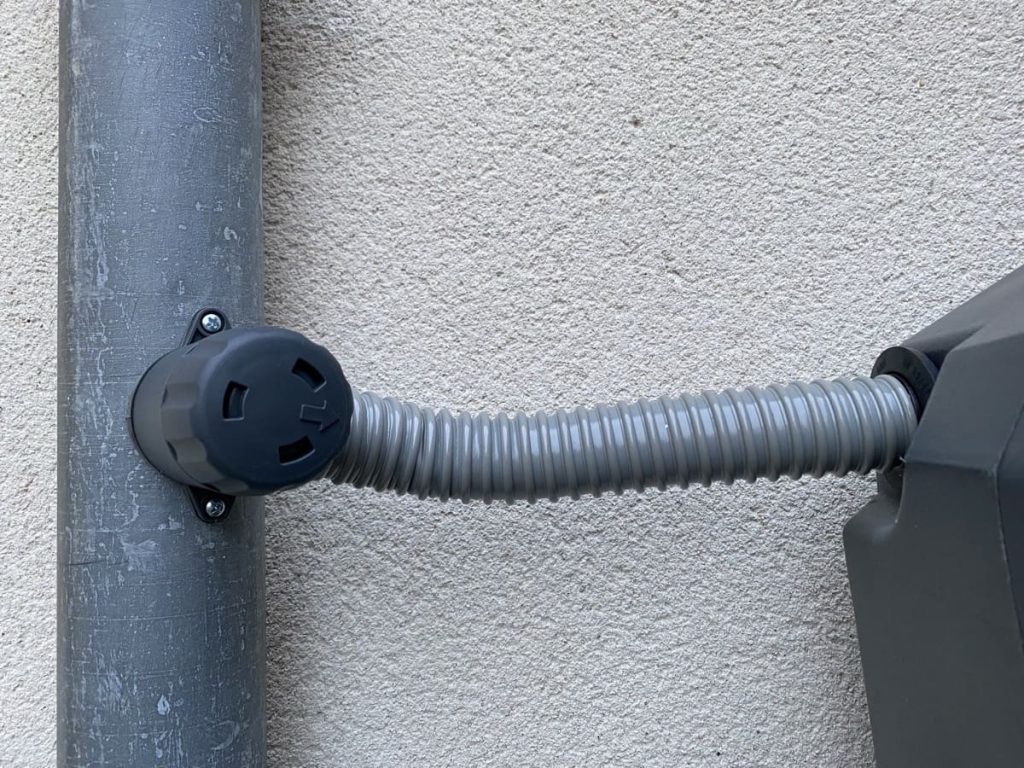récupérateur d'eau posé